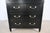French Louis XVI Style Black Lacquered Highboy With Brass Hardware | Newly Refinished For Sale - Image 12 of 18