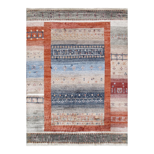 Pasargad Home Tribal Multi Area Rug- 5' 8" X 7'11"