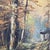 Vintage Landscape Painting on Canvas “Autumn in the Forest“ Signed Framed For Sale - Image 4 of 12