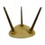 1950s Vintage Triangular Werzalit Side Table with Tapered Wood Legs, 1950s For Sale - Image 5 of 11
