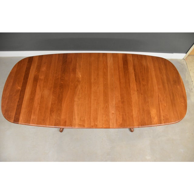 1960s 1960s Refinished Danish Modern Oval 114” Cherry Dining Table by Gudme Møbelfabrik For Sale - Image 5 of 11