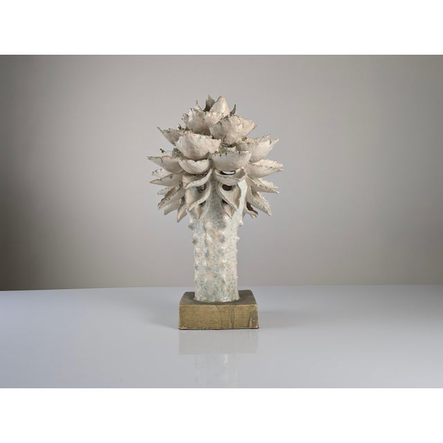 1970s Glazed Ceramic Sculpture Lamp by Birthe Aksby, Denmark, 1970s For Sale - Image 5 of 17