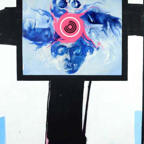 Modern Geert Mols, New Crucifix, 1968, Oil on Canvas For Sale - Image 3 of 13