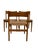 Wood 1970s Mid-Century Modern Dining Chairs, Set of 3, Wooden Frames With Curved Backrests and Upholstered Seats For Sale - Image 7 of 10