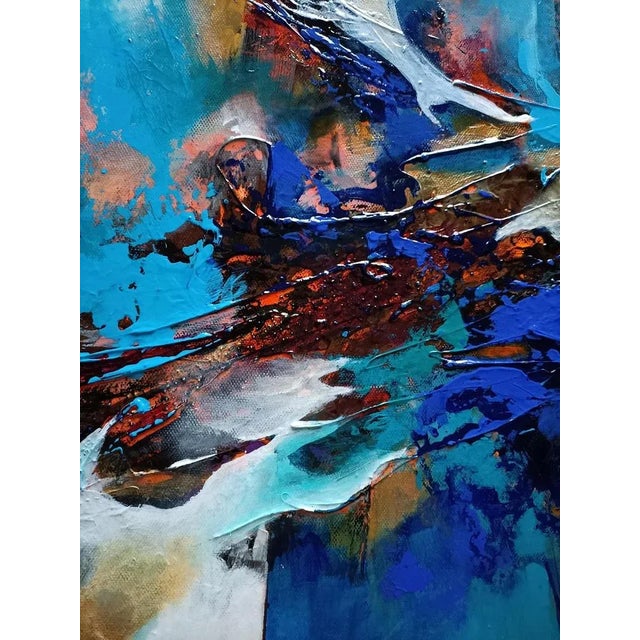 Christiane Hess, Flamme Bleue, 2022, Acrylic on Canvas, in Flawless conditions. This piece is attributed to the mentioned...
