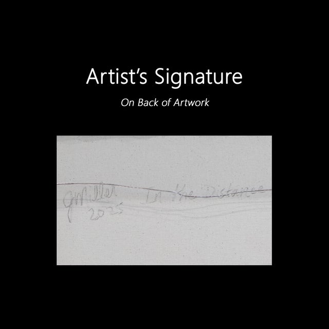 In the Distance - Landscape Still Life Mixed Media Painting on Canvas Original Artwork by Jodi Miller For Sale - Image 9 of 9