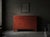 Brick Red Distressed Brick Red Drawers Doors Sideboard Credenza Console Table For Sale - Image 8 of 18