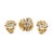 Diamond Gold Earrings & Rings Set 14k Yellow Ribbon Wrap Design, 3 Pieces For Sale - Image 10 of 10