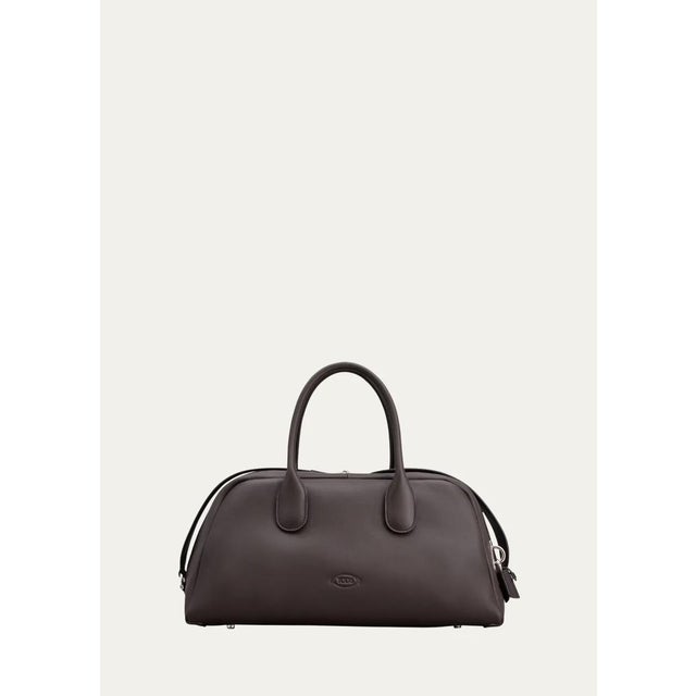 Contemporary 2025 Tod's Bauletto Leather Top Handle Shoulder Handbag Piccolo Palissandro For Sale - Image 3 of 17