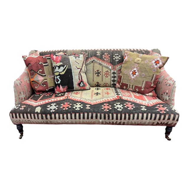 Smith Style Kilim Upholstered 2 Seat Sofa Chairish
