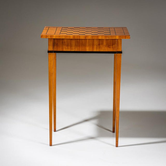 Biedermeier Style Side Table with Chessboard For Sale - Image 3 of 7