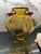 1960s Vintage Amber Hand Blown Glass Vase With Stand For Sale - Image 5 of 8