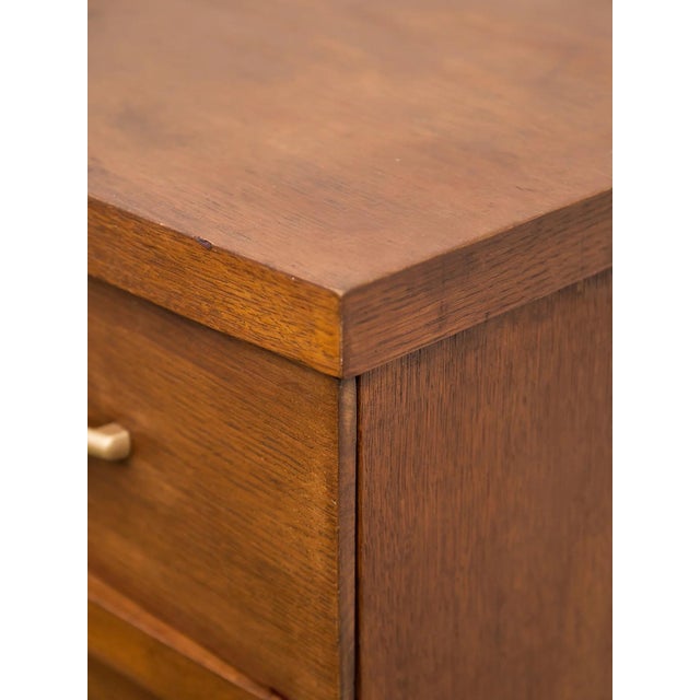 Four Drawer 1950s High Boy With Gold Hardware For Sale - Image 9 of 11
