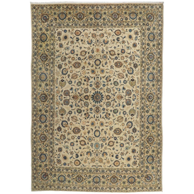 Late 20th Century Vintage Persian Nain Rug, 10'04 X 14'11 For Sale - Image 10 of 10