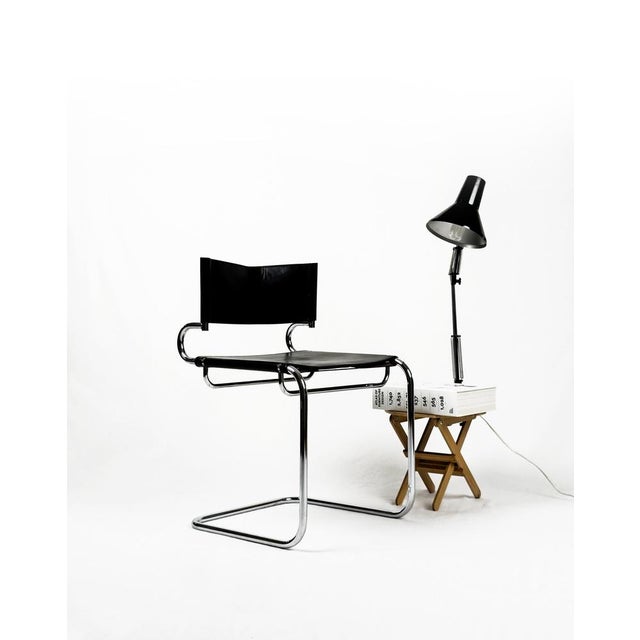 Metal Terrj Leather Chair by Luigi Saccardo for Arrmet, Italy, 1970s For Sale - Image 7 of 12
