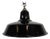 Industrial Black Enamel Factory Pendant Lamp, 1960s For Sale