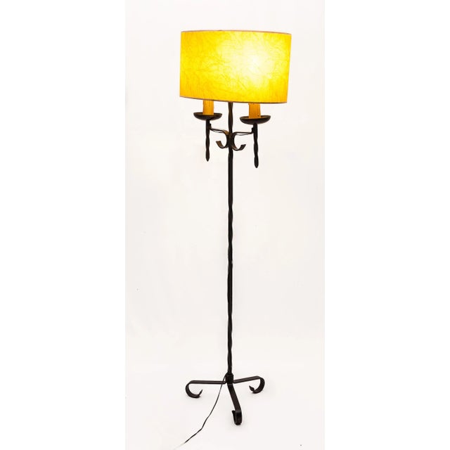 Paper Vintage Floor Lamp, 1950s For Sale - Image 7 of 8