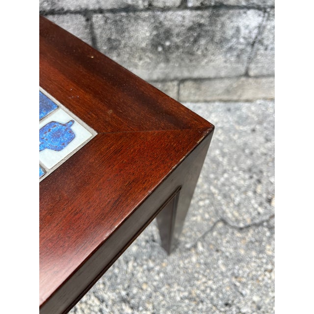 Wood Mid Century Danish Modern Side Table With Tile Inlay by Severin Hansen. C 1960s For Sale - Image 7 of 18