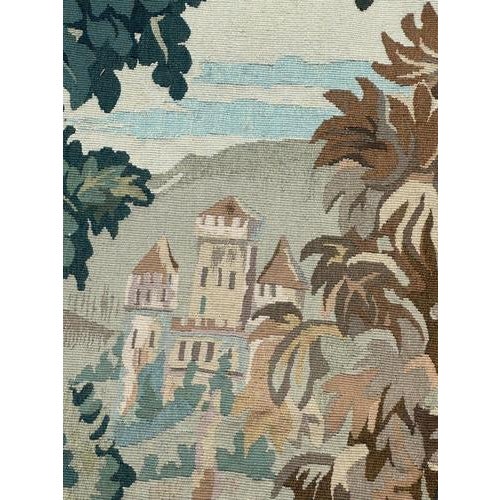 1970s Mid-Century Handwoven Aubusson The Man Near the River Tapestry, 1970s For Sale - Image 5 of 18