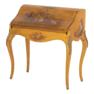Louis XV Style Painted Fall-Front Writing Desk For Sale