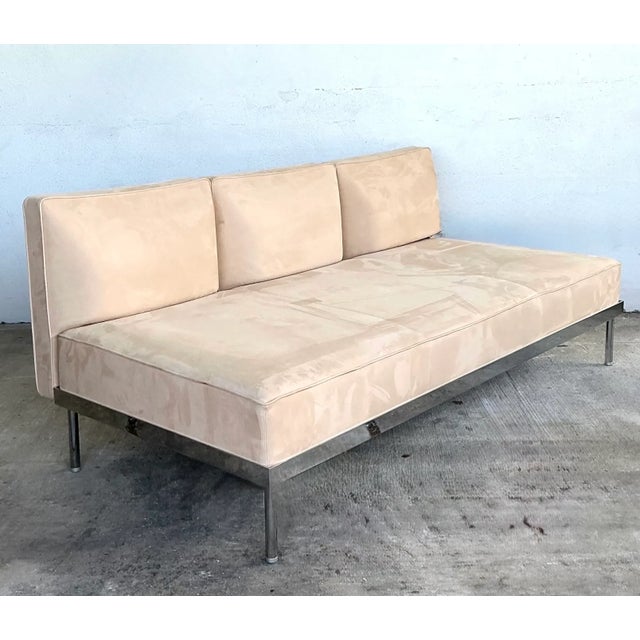 Vintage Contemporary Polished Chrome Sofa For Sale - Image 9 of 12