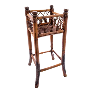 Mid 20th Century Rattan Plant Stand
