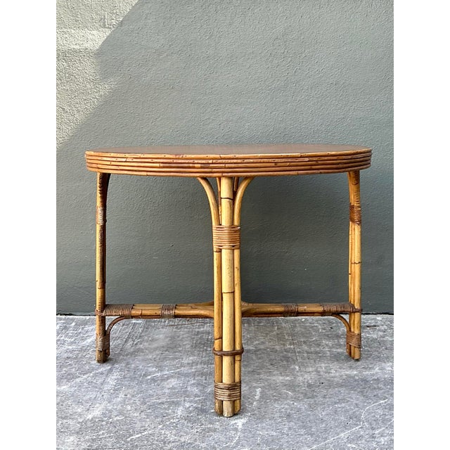 Vintage Bent Rattan Dining Table For Sale - Image 10 of 12