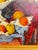 Textile 1950s Theodorus Van Oorschot Signed Fruit Still Life Oil Painting, Framed For Sale - Image 7 of 8
