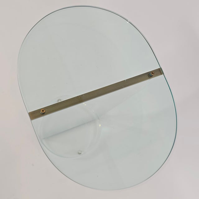 Aziz Designs Custom Glass/Lucite Accent Table For Sale - Image 4 of 9