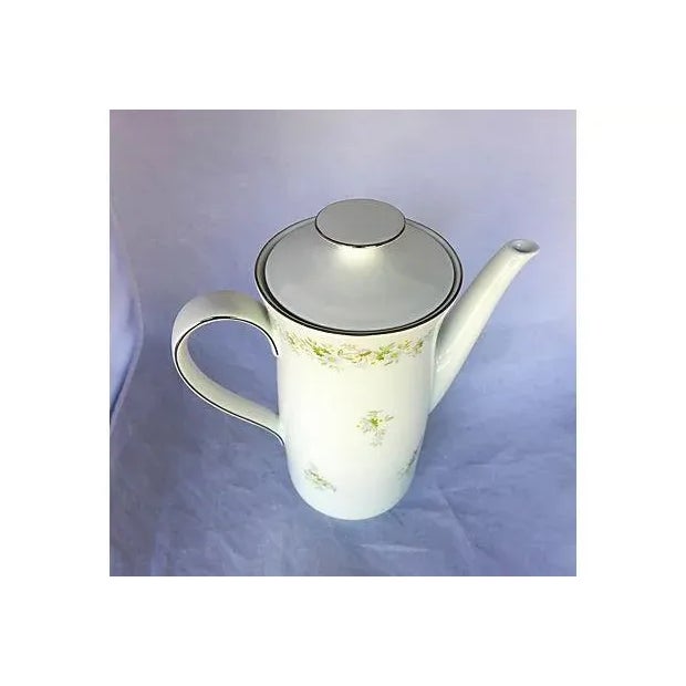 Mid-Century Modern Mid-Century Modern Porcelain Floral Coffee Pot For Sale - Image 3 of 5