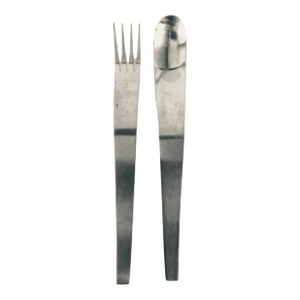 1970s Mid Century Modern Kam Yamazaki "Quest" Stainless Salad Serving Set of 2