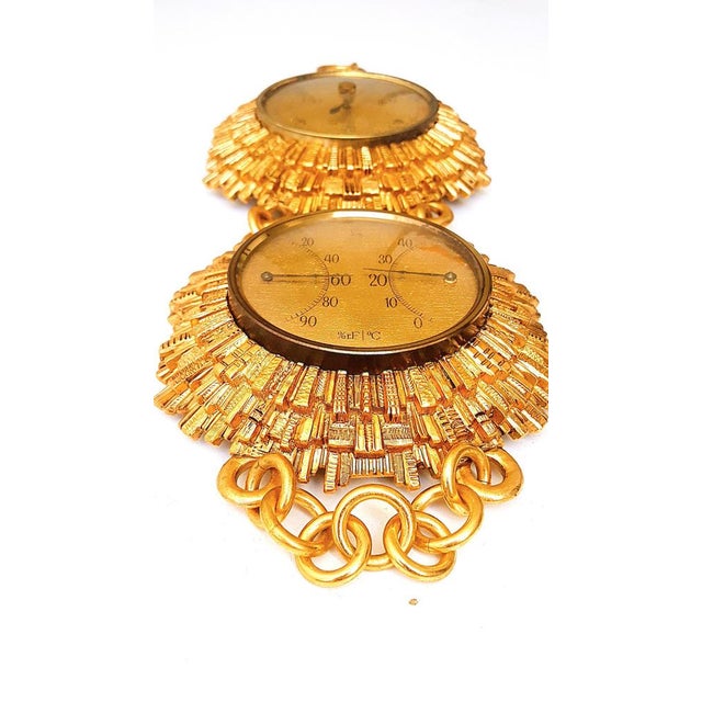 Vintage Sunburst Weather Station in Brass from Lufft, 1950s For Sale - Image 12 of 18