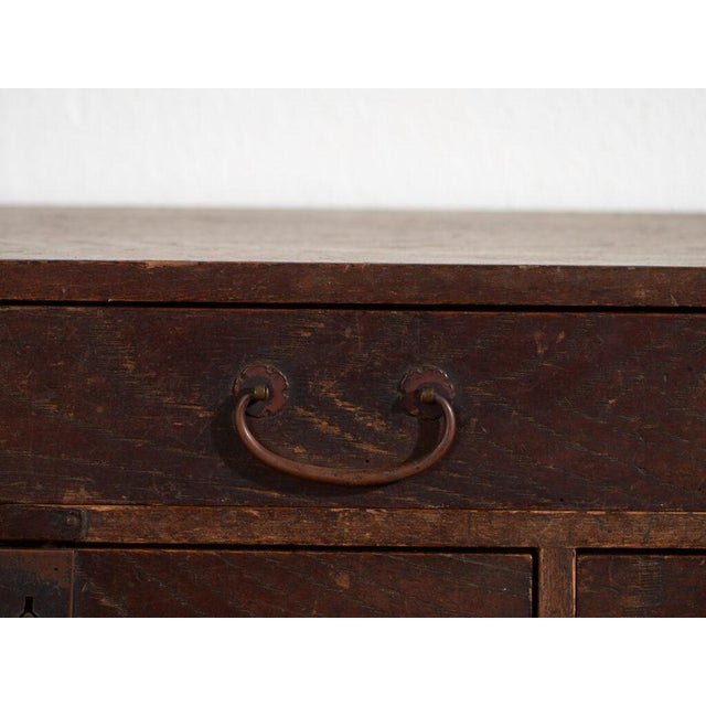 Brown Antique Japanese Desk Chest For Sale - Image 8 of 12