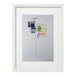 Framed Organic Modern Minimalist Flower Study | Botanical Painting | Herbarium Wall Art