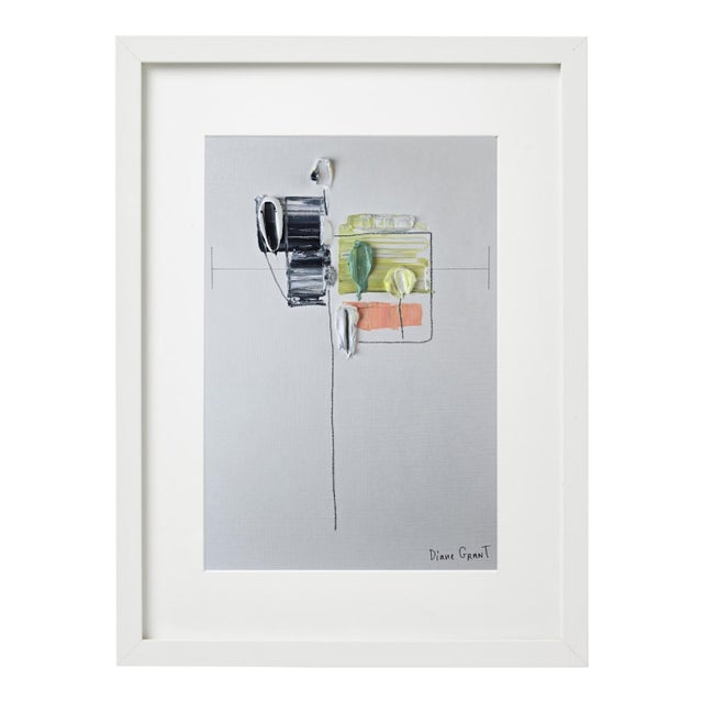 Neutral Colors Palette Organic Modern Botanical Flower Original Oil Painting / Contemporary Herbarium / Earth Tones For Sale