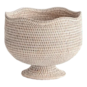 Burma Rattan Footed Cachepot