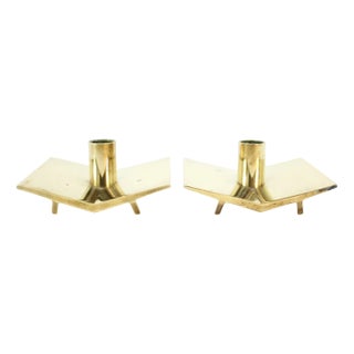 Model Nr 70 Candleholders by Pierre Forsell for Skultuna, 1960s, Set of 2 For Sale