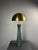 Mid-Century Modern Mosaic and Brass Table Lamp with Gold Mushroom Metal Dome Shade, 1960s For Sale - Image 14 of 18