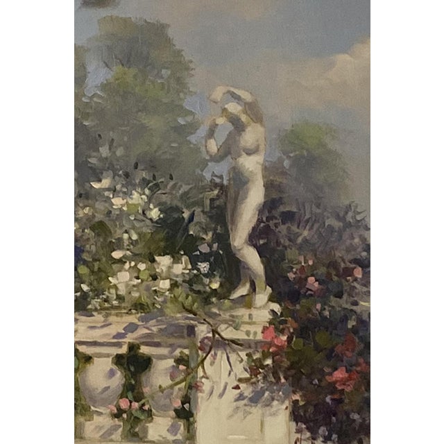 Antonio Celli, Romantic View of the Canal, Oil on Canvas For Sale - Image 3 of 7