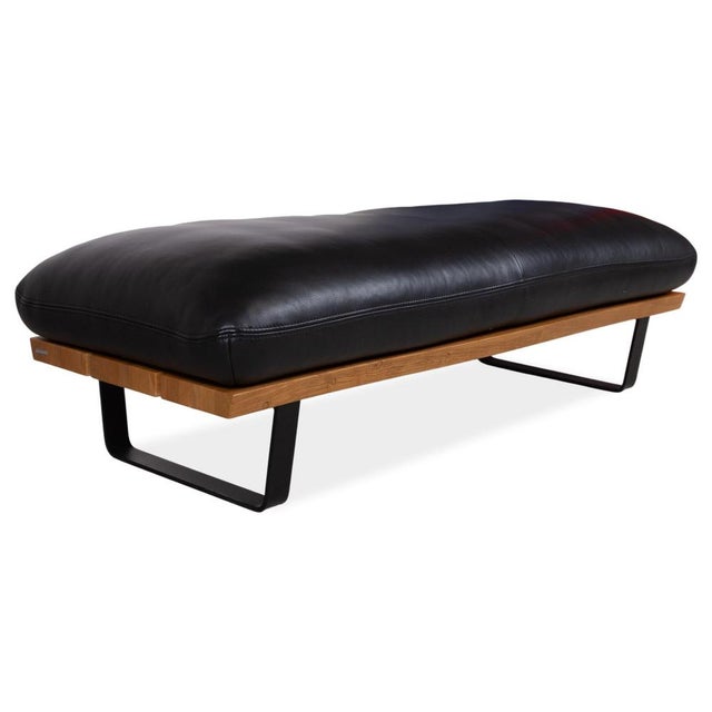 Marilyn Ottoman in Black Leather from Koinor For Sale - Image 11 of 11
