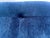 Mid-Century Modern Vintage Brass and Navy Blue Chenille Bench For Sale - Image 3 of 9