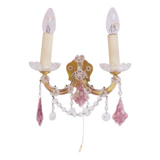 Vintage Marie Therese Style Wall Light, 1980s For Sale