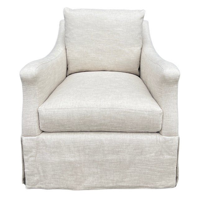 2020s Lee Industries Traditional Swivel Chair For Sale - Image 5 of 10