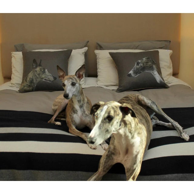 The Leverieri Uno cushion is part of the Portraits collection by GAIADIPAOLA. It's hand painted and embroidered on...