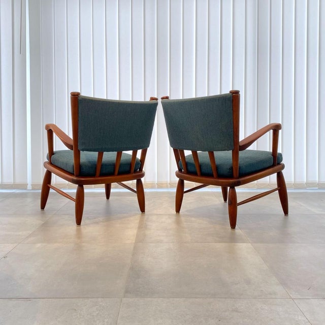 Set of Pine Säter Armchairs by Gunnar Göperts, Sweden, 1940s For Sale - Image 4 of 15