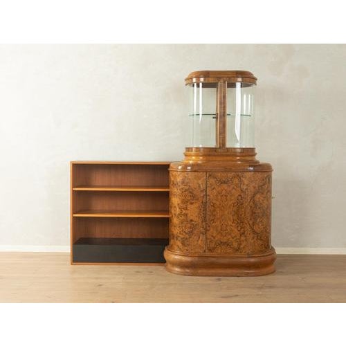 Brown Art Deco Display Cabinet, 1930s For Sale - Image 8 of 16