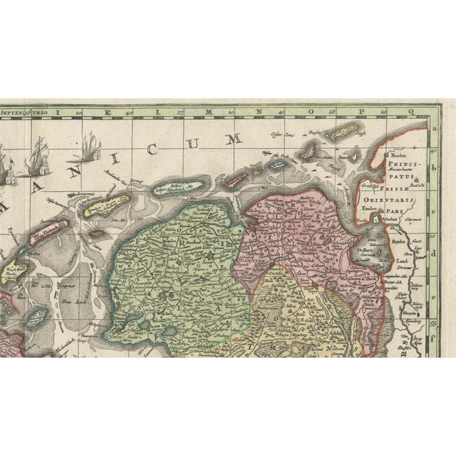 Black Belgium Foederatum Map by Seutter, 1700s For Sale - Image 8 of 11