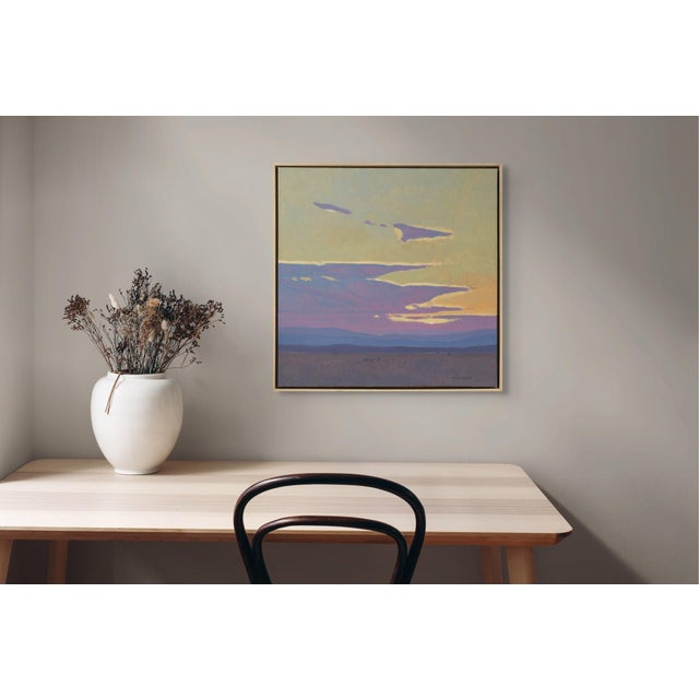 Early 21st Century Healing Promise by Michael Magrin | Oil on linen Landscape with sunset and clouds. For Sale - Image 5 of 5