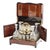 Brown Vintage Napoleon III French Liquor Bar in Burl Veneer Box from Maison Tahan, Set of 18 For Sale - Image 8 of 9