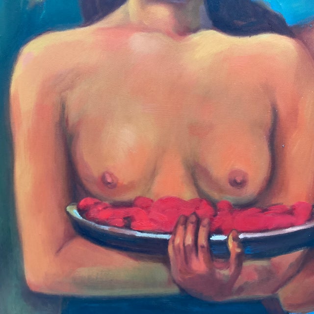 Early 21st Century "Two Tahitian Women" - Framed Figurative Expressionist Oil Painting on Canvas by Cyndy Ortiz (After Paul Gauguin) For Sale - Image 5 of 12